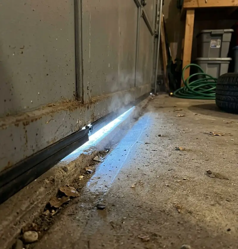 Cold Air Pours In Under the Garage Door and the Repair Company Can’t Come Until After New Year. What Can You Do Right Now?