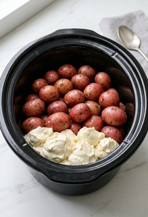 4-Ingredient Slow Cooker Amish Farmhouse Potatoes