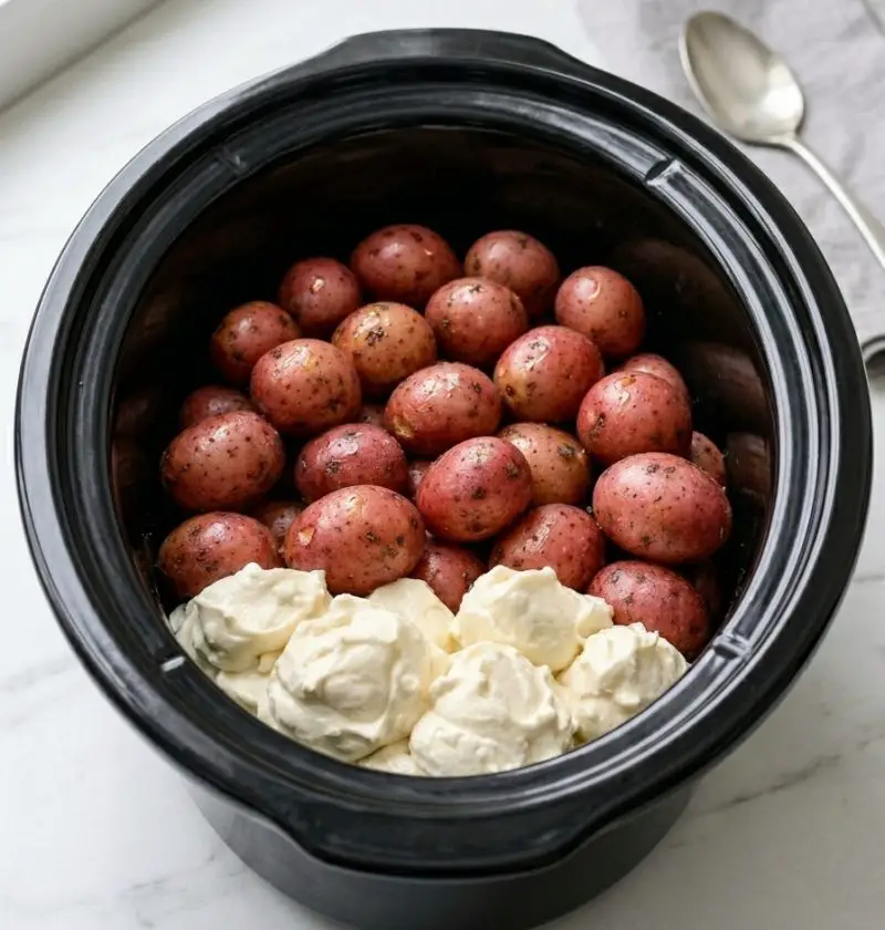 4-Ingredient Slow Cooker Amish Farmhouse Potatoes