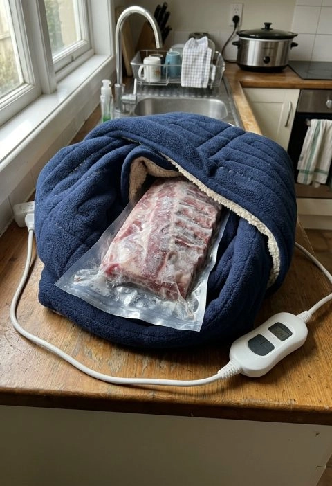He Wrapped Frozen Ribs in an Electric Blanket… But Is That Actually Safe?