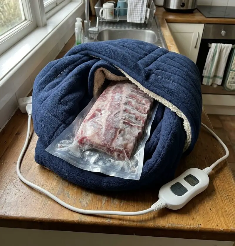 He Wrapped Frozen Ribs in an Electric Blanket… But Is That Actually Safe?