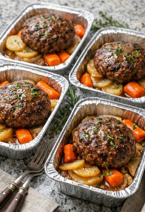 Slow Cooker 4-Ingredient Hobo Dinners