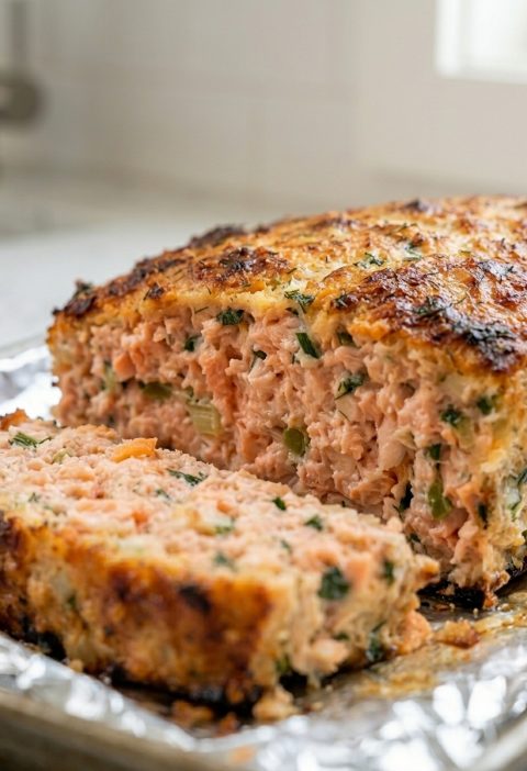 Oven Baked 6-Ingredient Retro Salmon Loaf