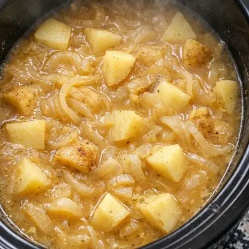 Slow Cooker 3-Ingredient Onion and Potato Soup