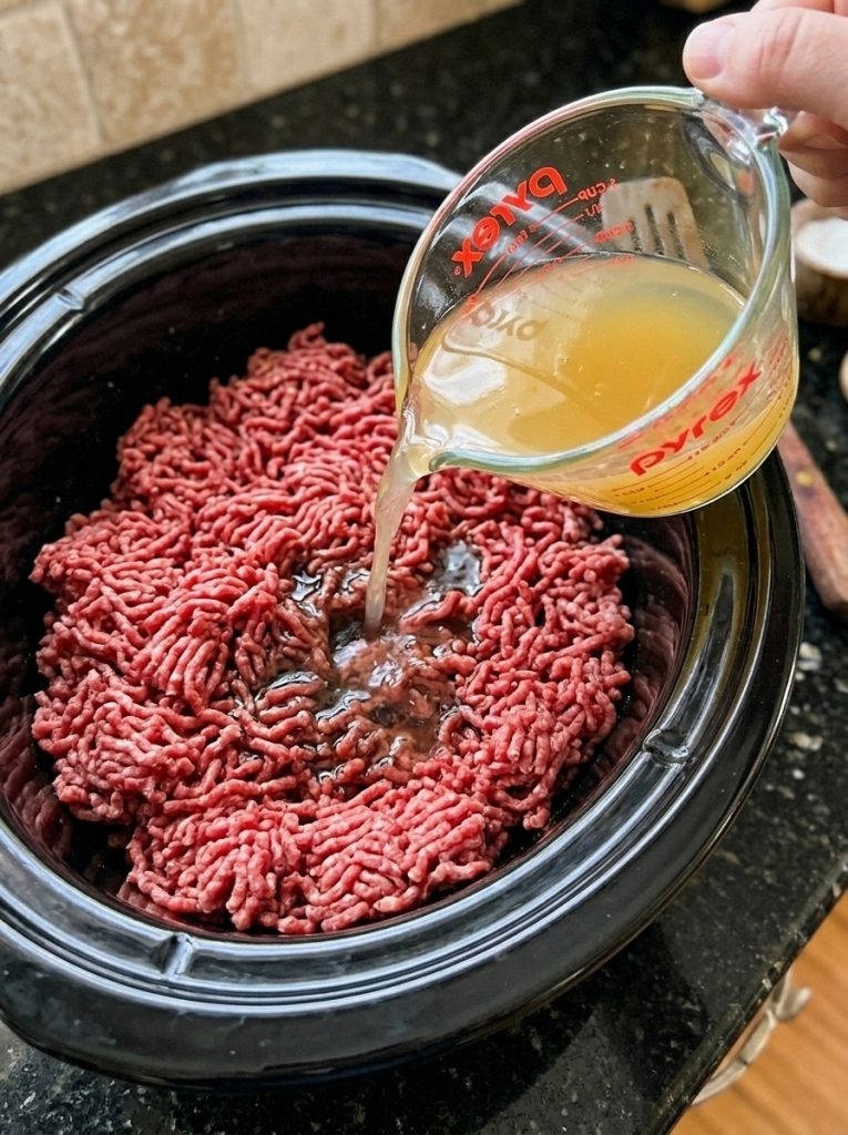 Slow Cooker 5-Ingredient Amish Cheeseburger Soup