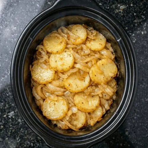 Slow Cooker Potato and Onion Bake