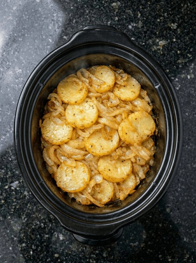 Slow Cooker Potato and Onion Bake