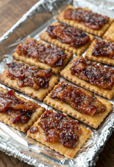 Southern 3-Ingredient Brown Sugar Bacon Crackers