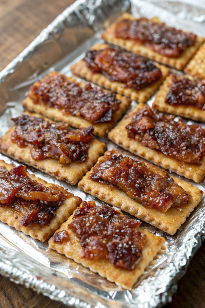 Southern 3-Ingredient Brown Sugar Bacon Crackers