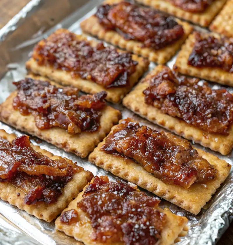 Southern 3-Ingredient Brown Sugar Bacon Crackers