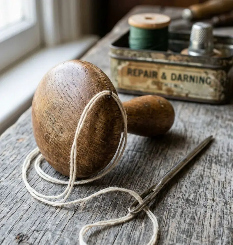 That Little Wooden “Mushroom” in Grandma’s Sewing Tin? It Wasn’t Decorative at All