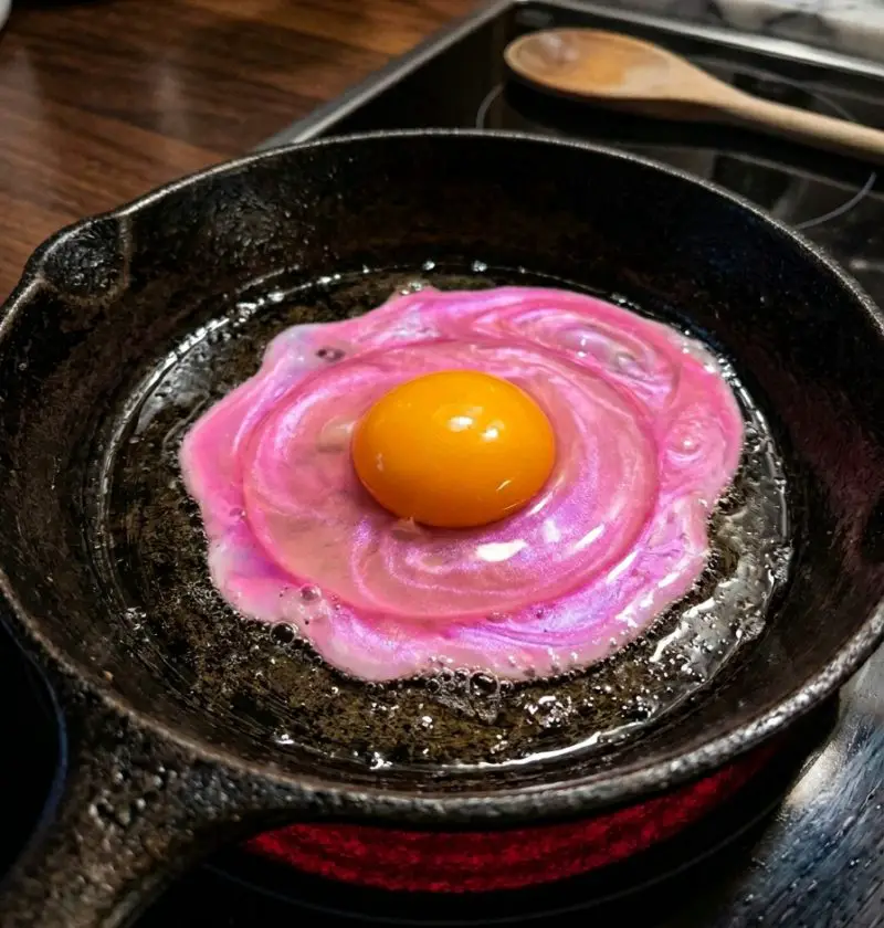 What It Really Means When Your Egg White Turns Neon Pearlescent Pink