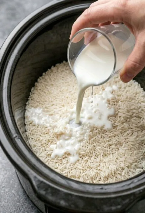 Slow Cooker Amish Rice Pudding
