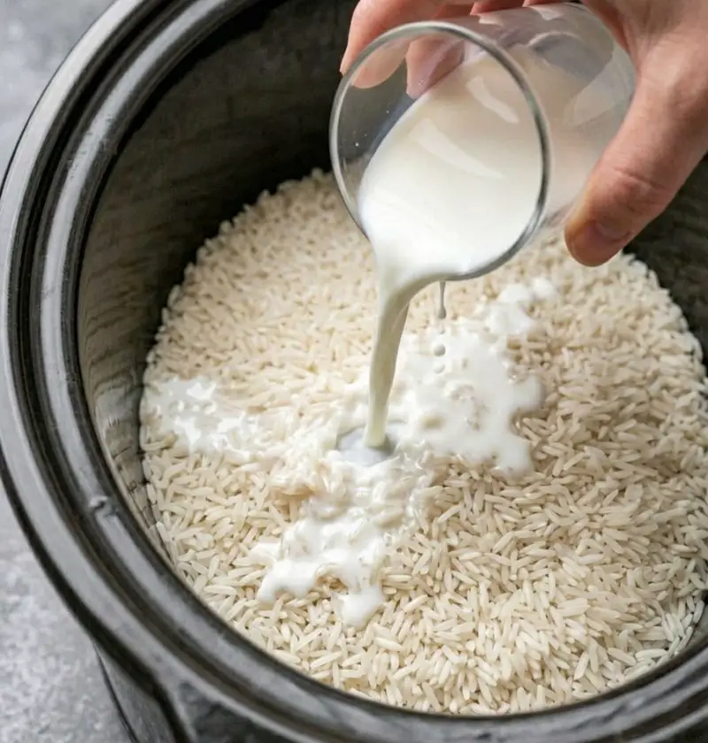 Slow Cooker Amish Rice Pudding