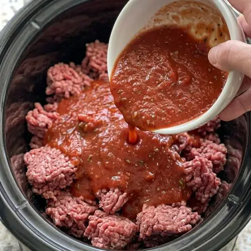Slow Cooker Amish Country Tomato Beef Casserole