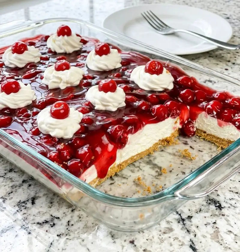 no-bake cherry cheesecake
