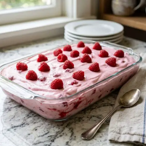 3-Ingredient Raspberry Fluff Dessert