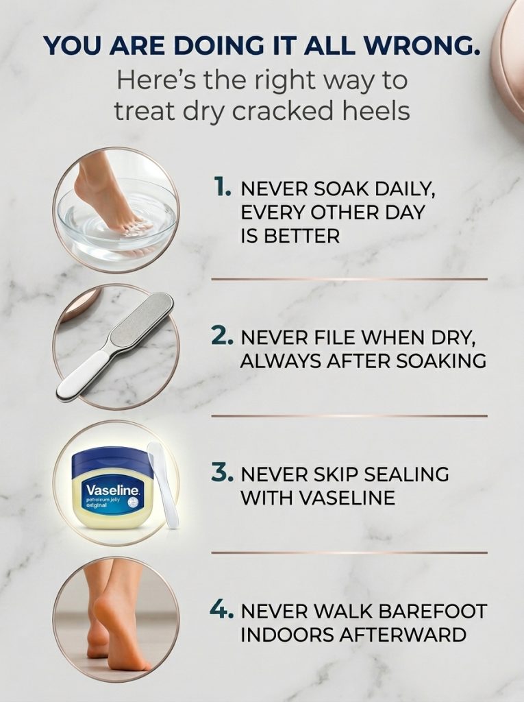 I Thought Soaking My Cracked Heels Every Night Was Helping… Turns Out I Was Making Them Worse
