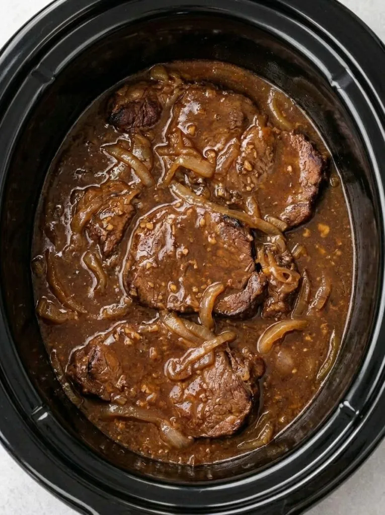 Slow Cooker Smothered Steak