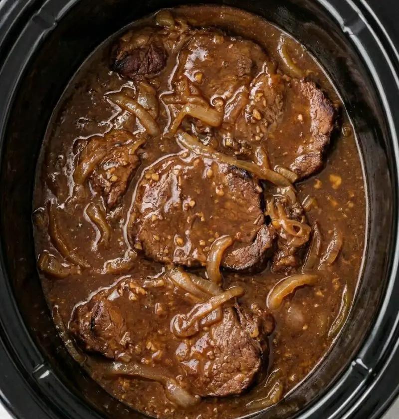Slow Cooker Smothered Steak
