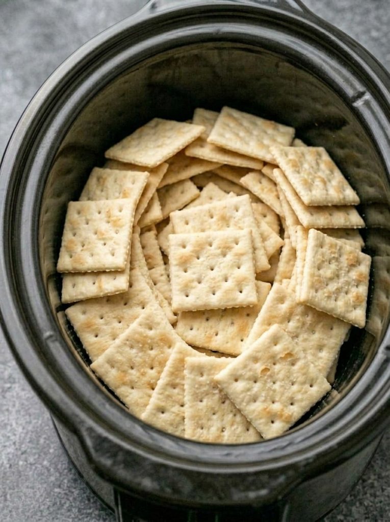 Slow Cooker Saltine Caramel Chocolate Dessert