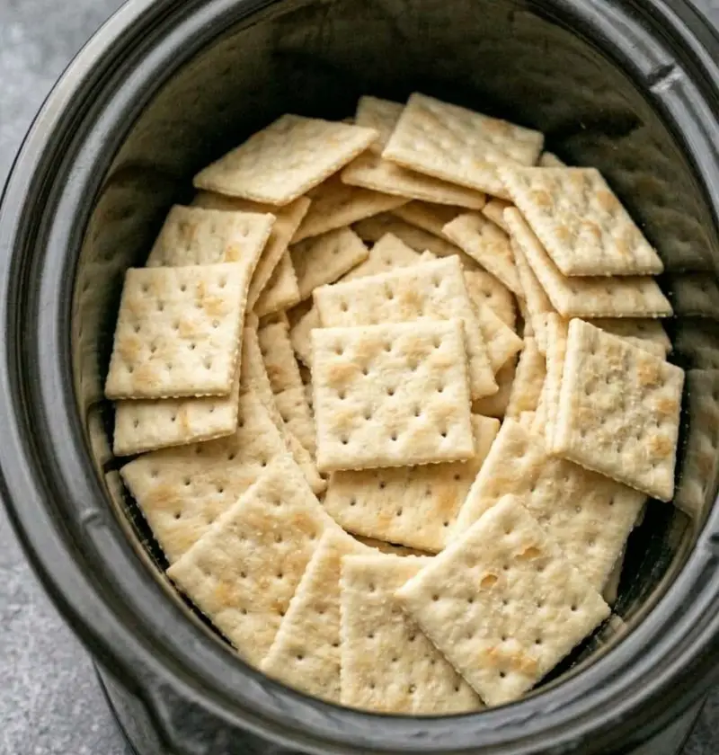 Slow Cooker Saltine Caramel Chocolate Dessert