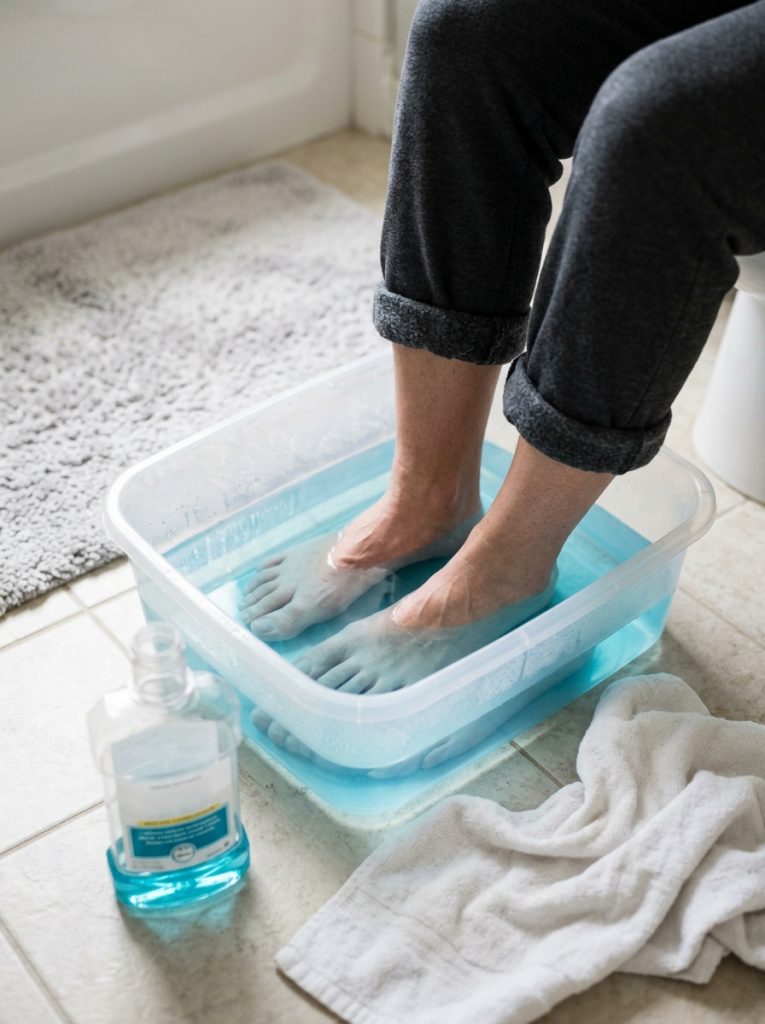 I Soaked My Feet in Blue Mouthwash for 5 Days — Here’s What Happened