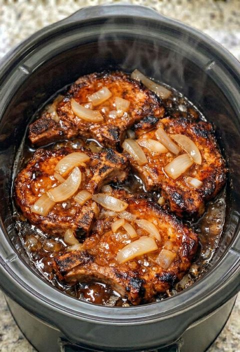 Slow Cooker Amish Sweet and Sour Pork Chops