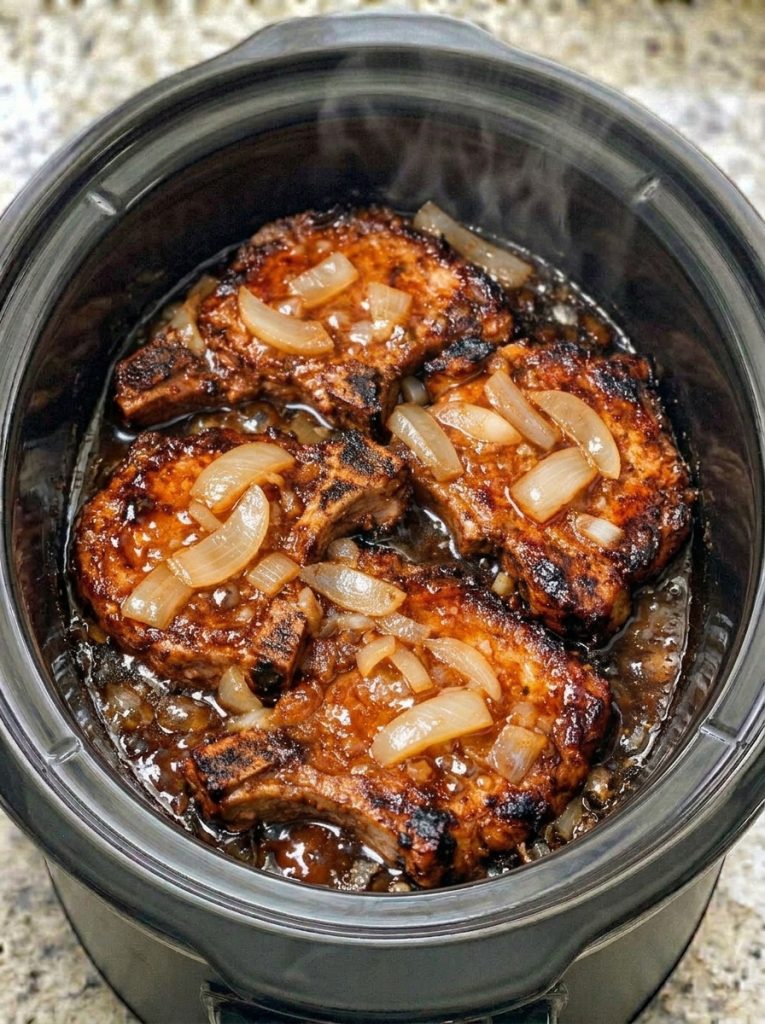 Slow Cooker Amish Sweet and Sour Pork Chops