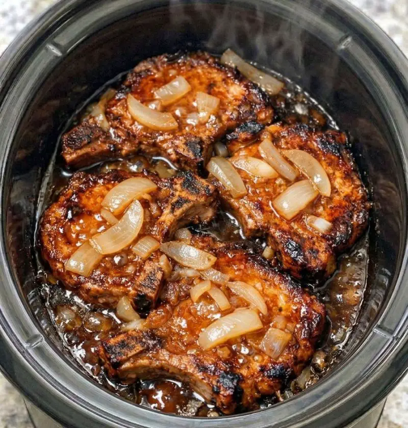 Slow Cooker Amish Sweet and Sour Pork Chops