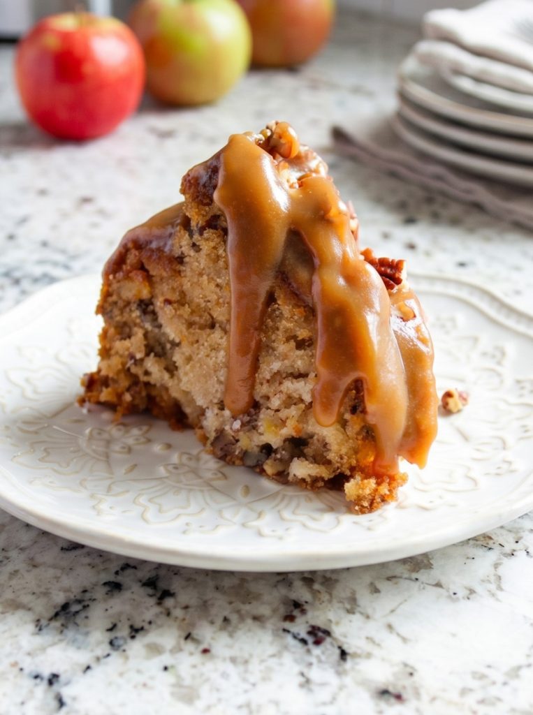 mom's fresh apple love letter cake