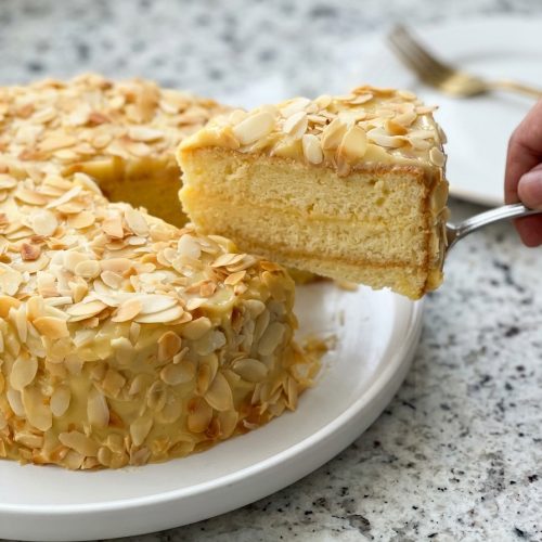 Easy Almond Custard Cake Recipe