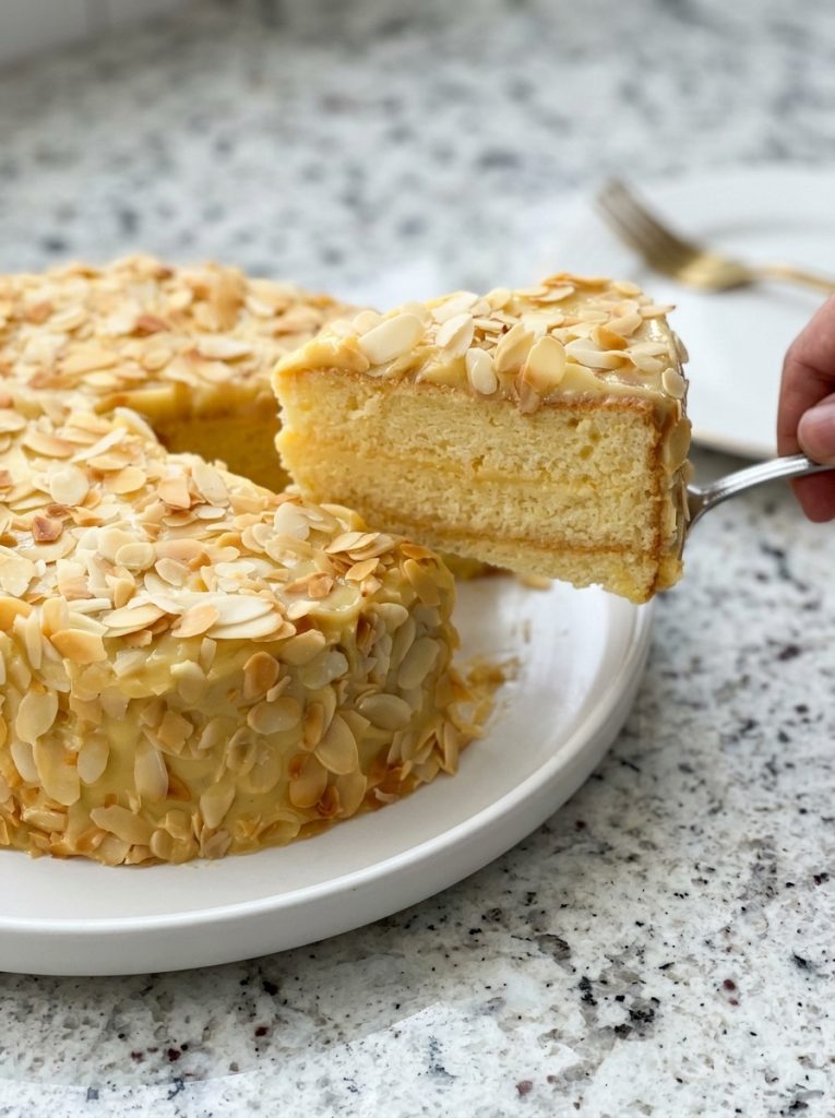Easy Almond Custard Cake Recipe