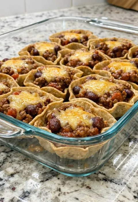 Oven Baked 3-Ingredient Beef Chili Scoops