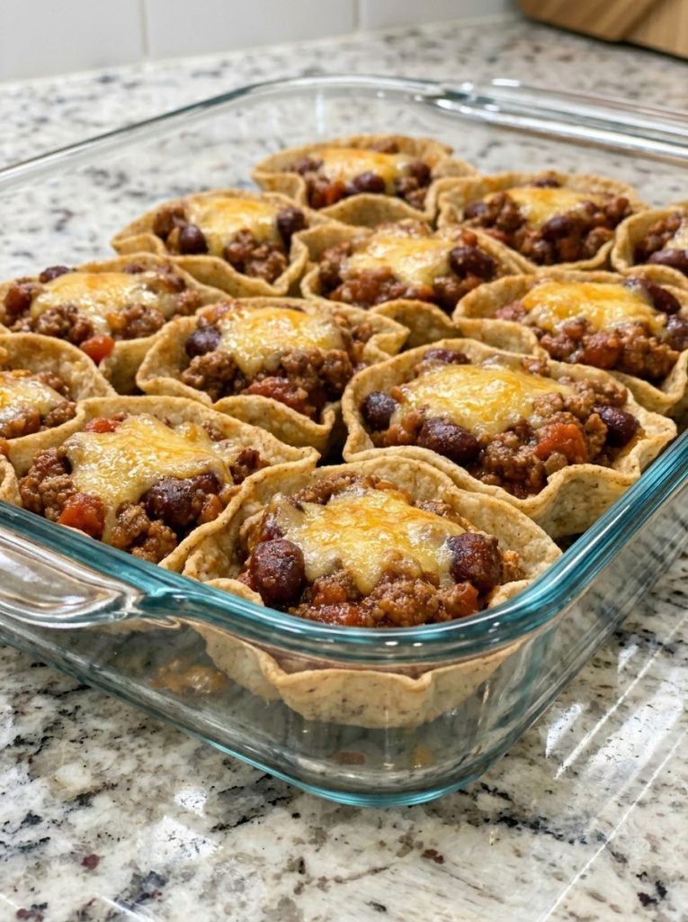 Oven Baked 3-Ingredient Beef Chili Scoops
