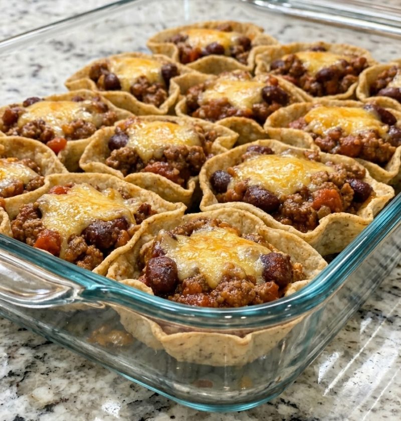 Oven Baked 3-Ingredient Beef Chili Scoops