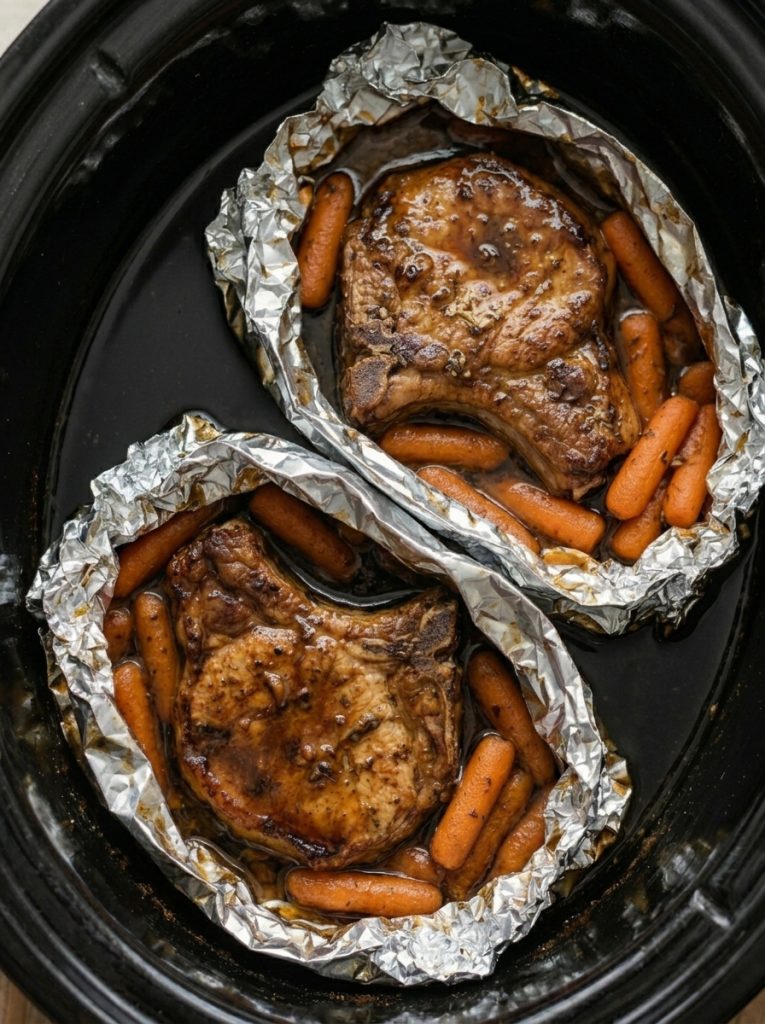 slow cooker honey pork chops