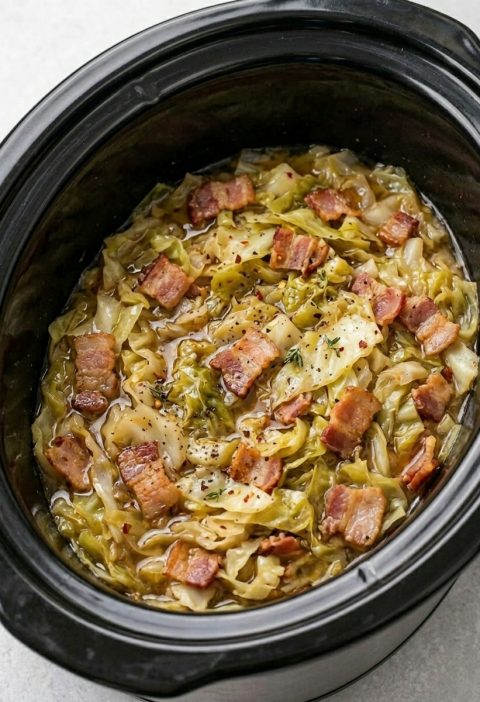 Slow Cooker Cabbage With Bacon