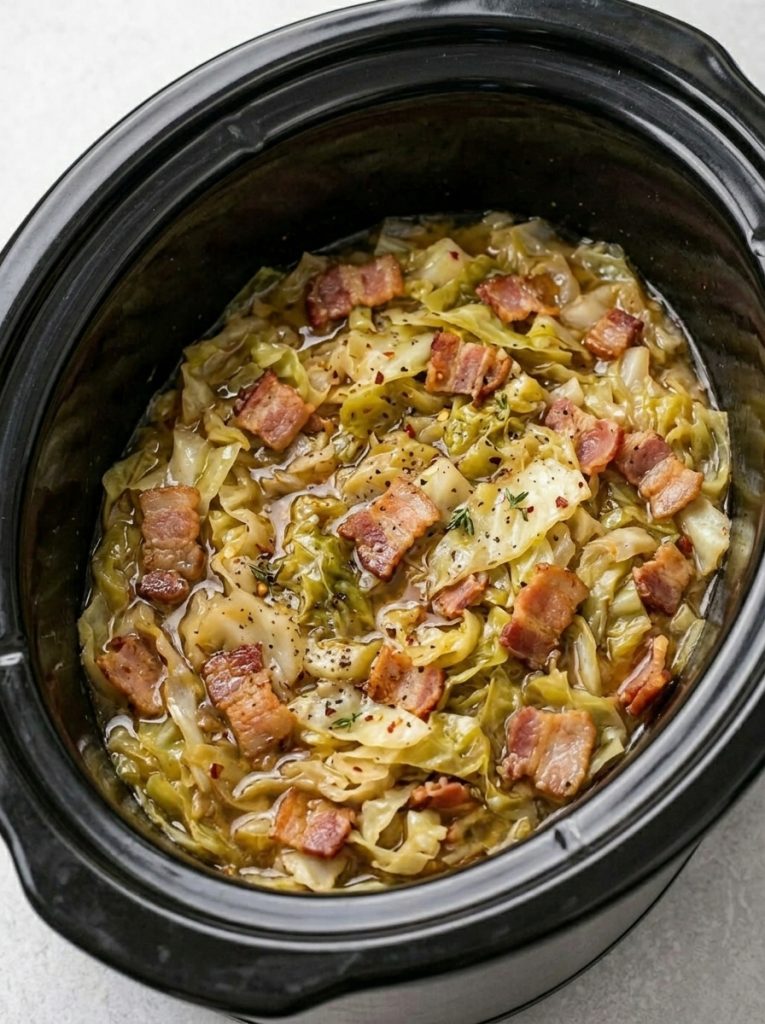 Slow Cooker Cabbage With Bacon