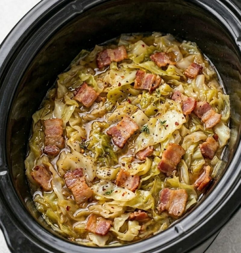 Slow Cooker Cabbage With Bacon