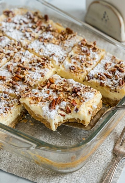 Pecan Cheesecake Bars