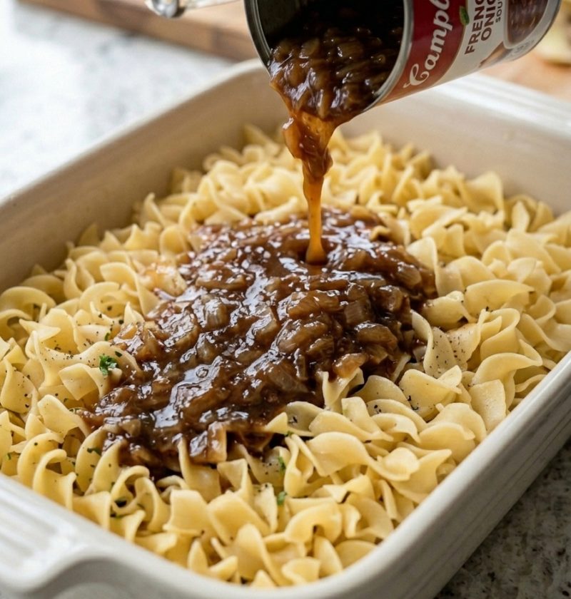 Oven-Baked Amish French Onion Noodles