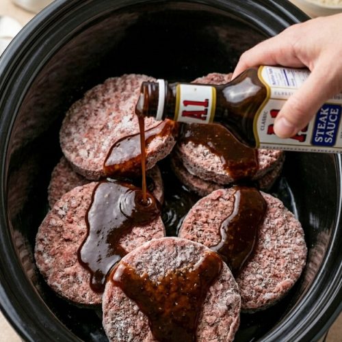 Slow Cooker 5-Ingredient Steakhouse Burgers