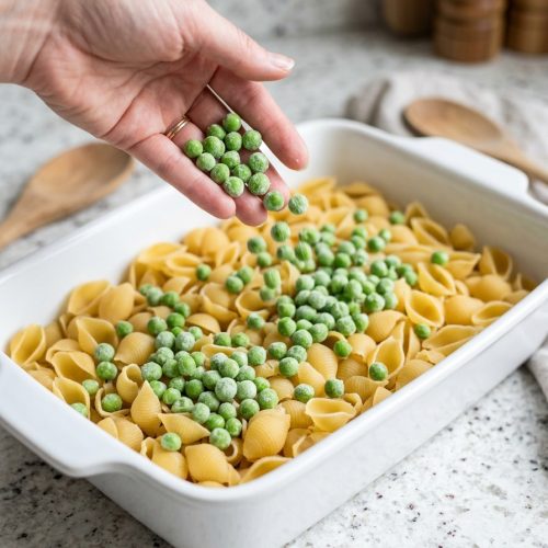 Oven-Baked Spring Pea Shell Pasta