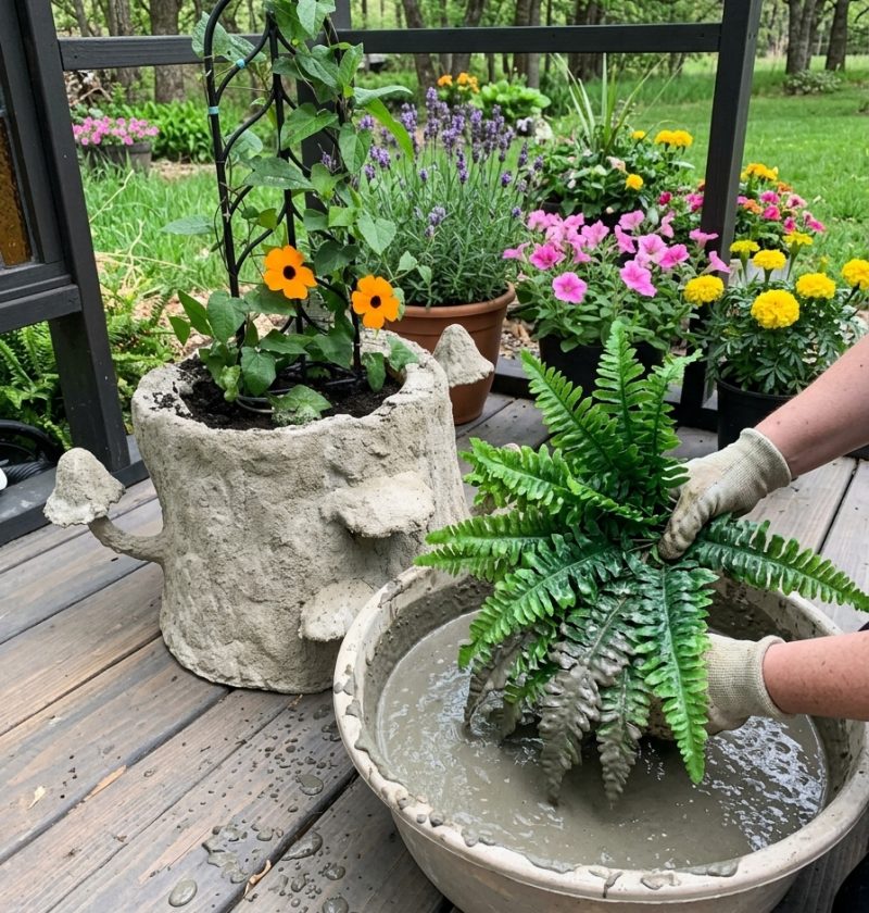 Concrete Ferns? Yeah… And Somehow It Works Beautifully