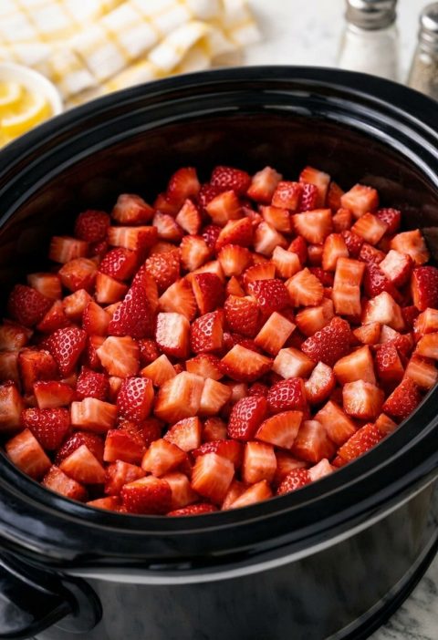 3-Ingredient Slow Cooker Juneteenth Strawberry Sweet