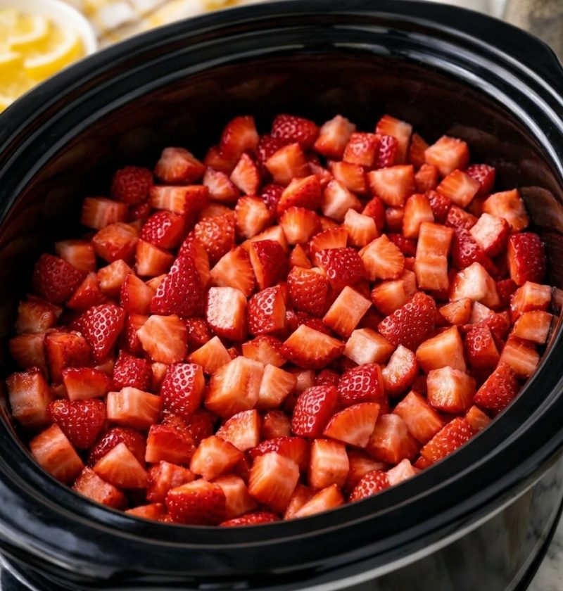 3-Ingredient Slow Cooker Juneteenth Strawberry Sweet