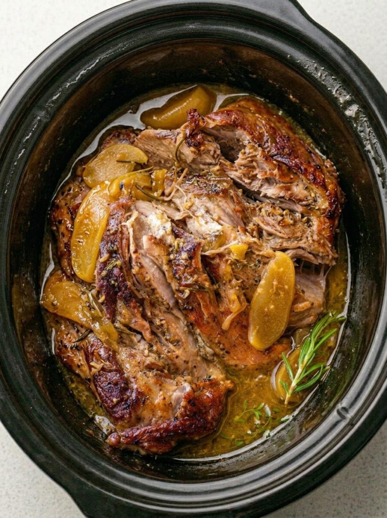 Slow Cooker Apple Cider Pork Roast