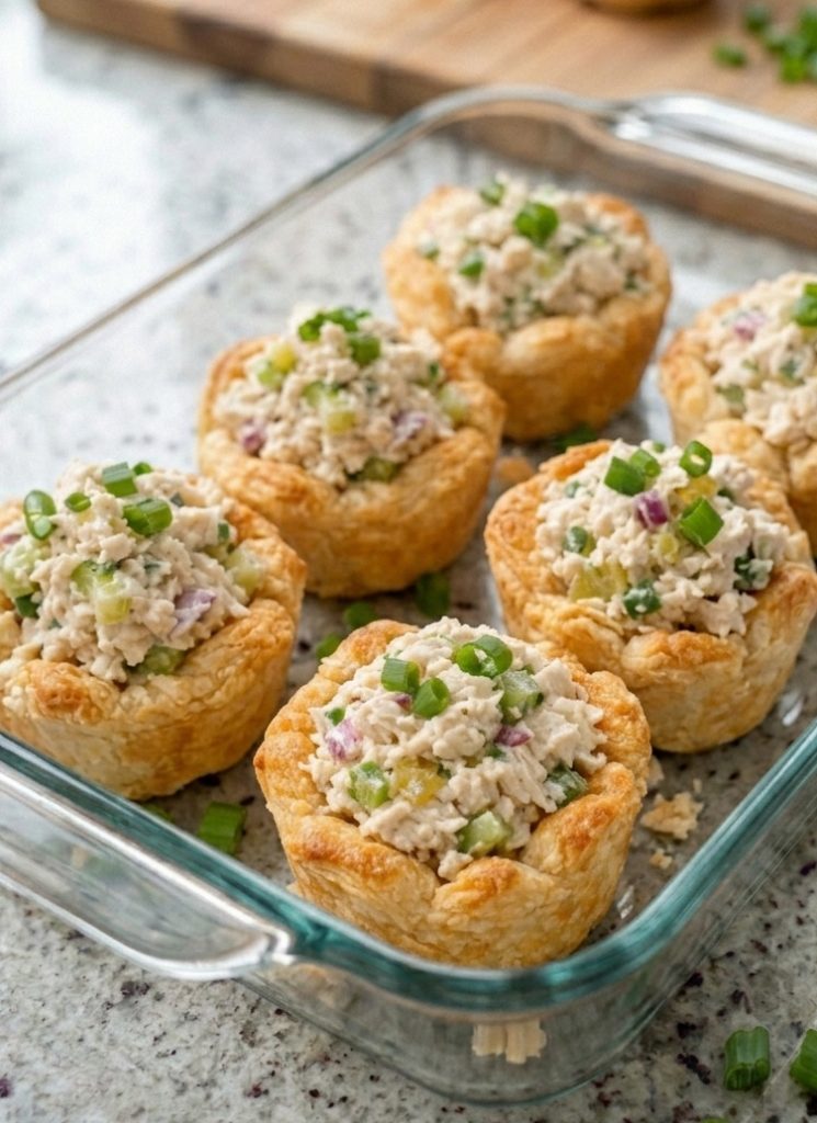 Southern 4-Ingredient Chicken Salad Pastry Cups