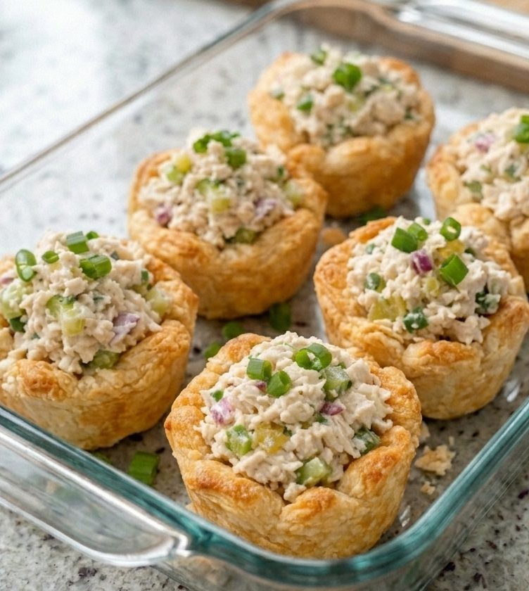 Southern 4-Ingredient Chicken Salad Pastry Cups
